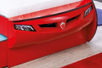 CARBED Кровать-машина Coupe с выдвижной кроватью Red 20.03.1306.00 в Чернореченском - chernorechenskij.mebel54.com | фото