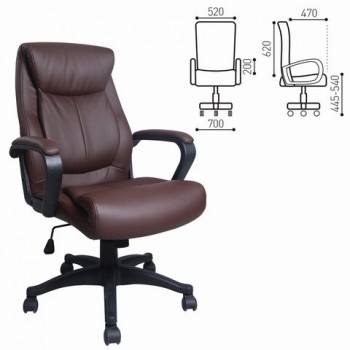 Кресло офисное BRABIX Enter EX-511 (коричневый) в Чернореченском - chernorechenskij.mebel54.com | фото