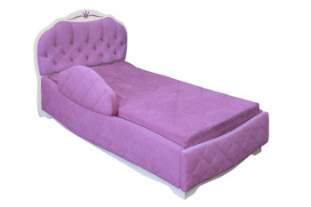 Кровать 190 Гармония Lux 67 Светло-фиолетовый (мягкий бортик) в Чернореченском - chernorechenskij.mebel54.com | фото