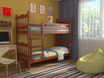 Кровать двухъярусная Соня из массива сосны 800*1890 Сосна в Чернореченском - chernorechenskij.mebel54.com | фото