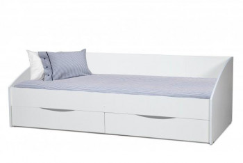Кровать одинарная "Фея - 3" (симметричная) New/(белый / белый / ДВПО: белый) в Чернореченском - chernorechenskij.mebel54.com | фото