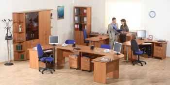Мебель для персонала Альфа 61 Ольха в Чернореченском - chernorechenskij.mebel54.com | фото
