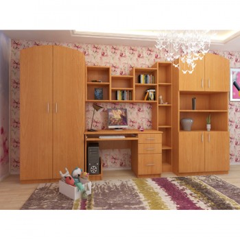 Детская Мишутка Комплект мебели (Вишня оксфорд) в Чернореченском - chernorechenskij.mebel54.com | фото