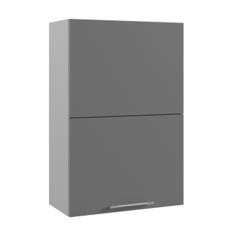 Ройс ВПГПМ 600 Шкаф верхний высокий Blum Aventos HF (Графит софт/корпус Серый) в Чернореченском - chernorechenskij.mebel54.com | фото